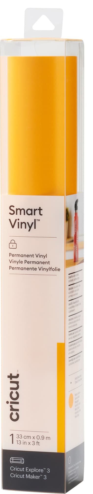 Cricut Smart Vinyl Permanent arkki 33 x 91 cm (maissinkeltainen)