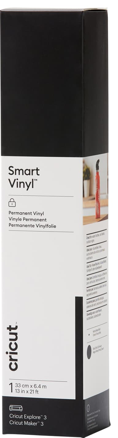 Cricut Smart Vinyl Permanent arkki 33 x 640 cm (musta)