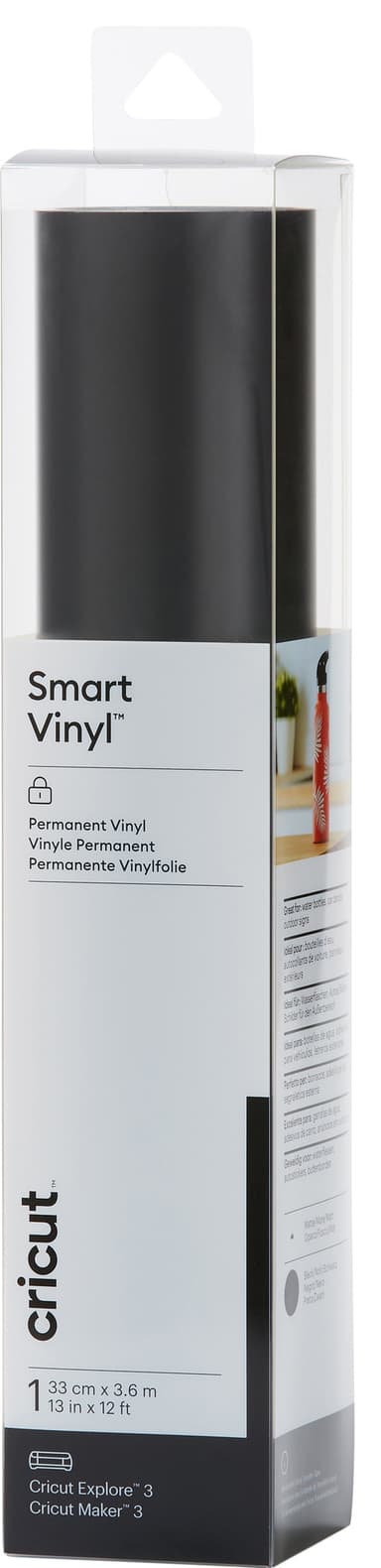 Cricut Smart Vinyl Permanent arkki 33 x 366 cm (musta)
