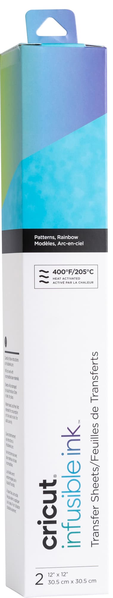 Cricut Infusible Ink siirtoarkit (2 kpl, musta sateenkaari)