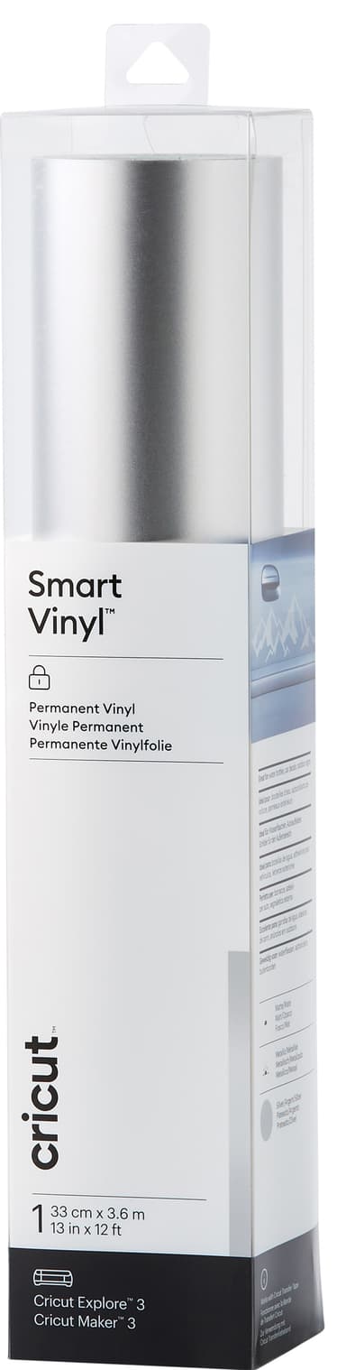Cricut Smart Vinyl Permanent arkki 33 x 366 cm (matta hopea)