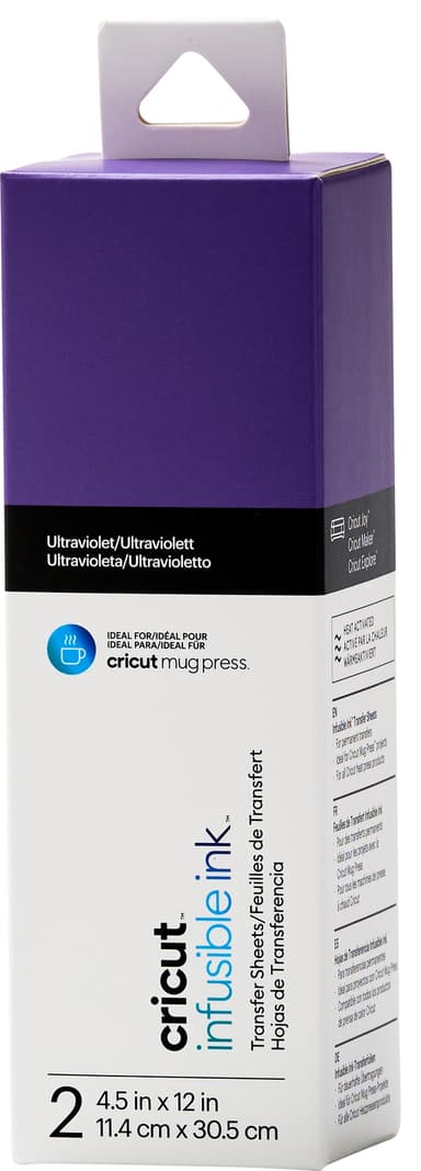 Cricut Infusible Ink siirtoarkit (2 kpl, ultravioletti)