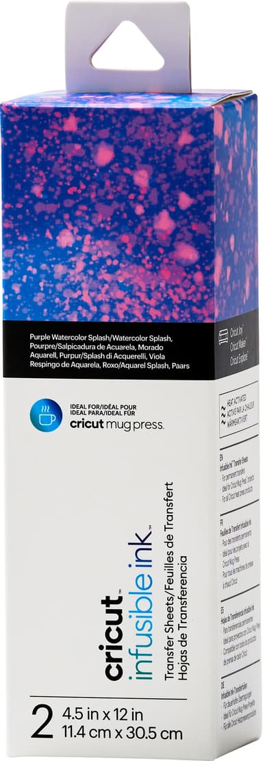 Cricut Infusible Ink siirtoarkit (2 kpl, vesiväriroiske)