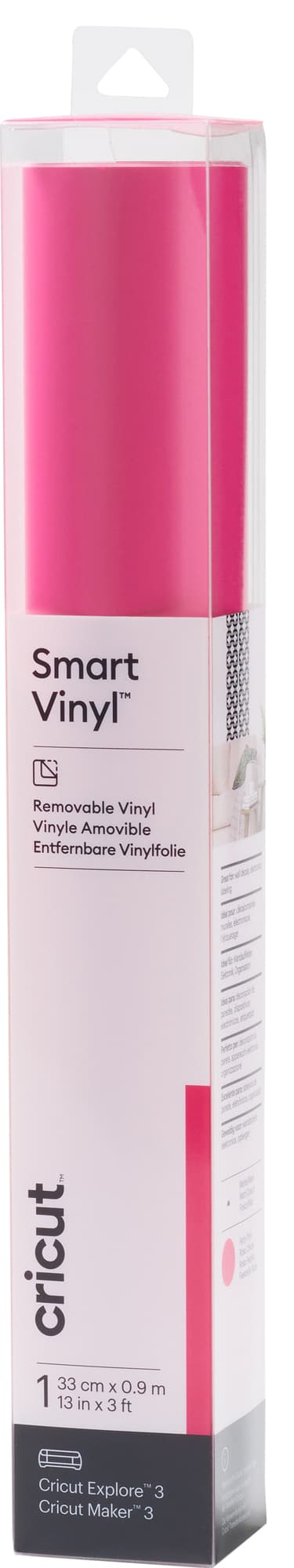 Cricut Smart Vinyl Removable arkki 33 x 91 cm (pinkki)