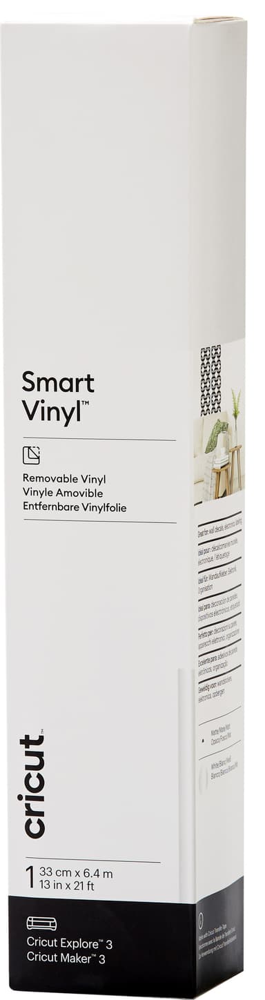 Cricut Smart Vinyl Removable arkki 33 x 640 cm (valkoinen)