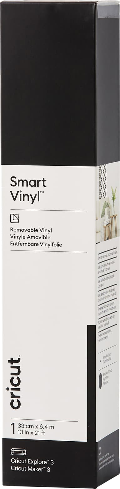 Cricut Smart Vinyl Removable arkki 33 x 640 cm (musta)