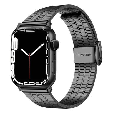 Mesh Rannekoru ruostumatonta terästä  Apple Watch 6  (44mm) - Musta