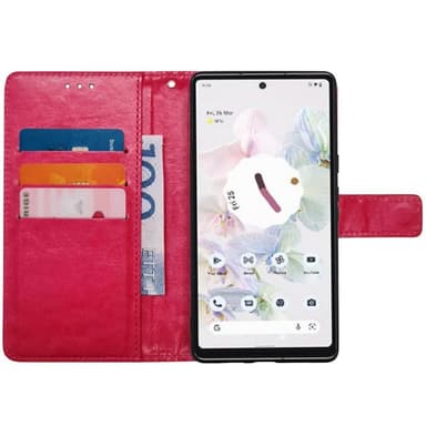 Lompakkokotelo 3-kortti Google Pixel 6a - Vaaleanpunainen