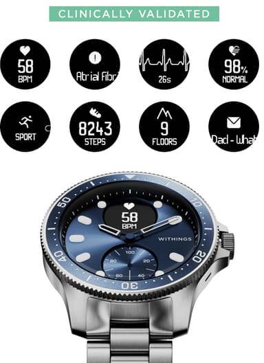Withings ScanWatch Horizon älykello 43 mm (sininen)
