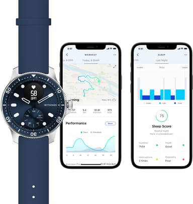 Withings ScanWatch Horizon älykello 43 mm (sininen)