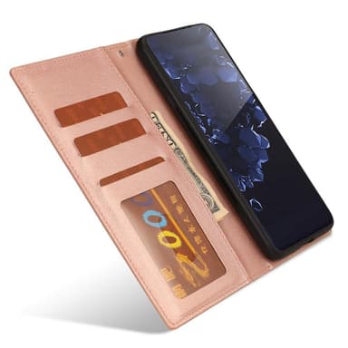 SKALO Samsung S22+ DOLIZMA 2 in 1 magneettinen lompakkokotelo - Ruusukulta - Ruusukulta