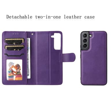 SKALO Samsung S22 Magneettinen kuori/lompakko ""2 in 1"" - - Violetti