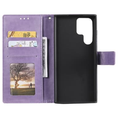 SKALO Samsung S22 Ultra Mandala lompakkokotelo - Violetti