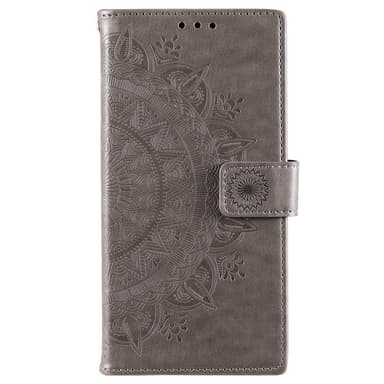 SKALO Samsung S22 Mandala lompakkokotelo - Harmaa