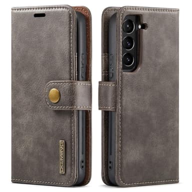 DG MING Samsung S22 2-in-1 magneetti lompakkokotelo - Harmaa