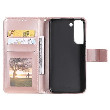 SKALO Samsung S22+ Mandala lompakkokotelo - Ruusukulta - Ruusukulta