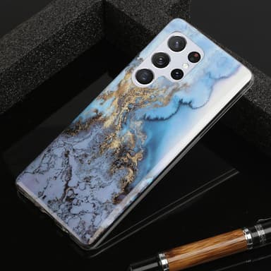 SKALO Samsung S22 Ultra Marmori TPU kuori - #4