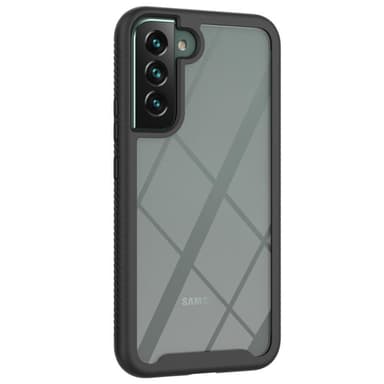 SKALO Samsung S22+ Iskunkestävä Clear Hybridi Suojakuori - Musta