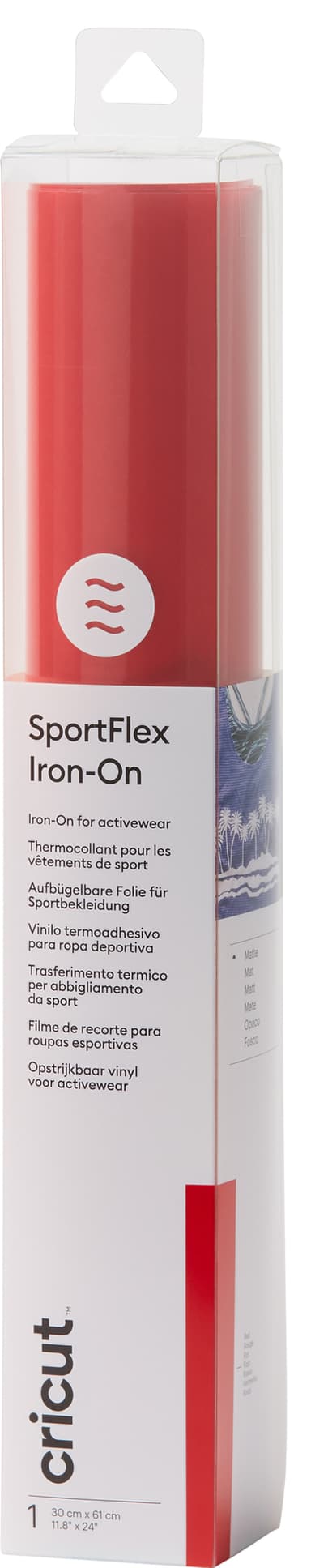 Cricut SportFlex Iron-On sheet 30x60 cm (punainen)