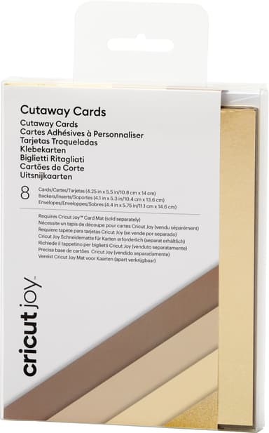 Cricut Joy Cut-Away kortti A2 8 kpl (neutraali)