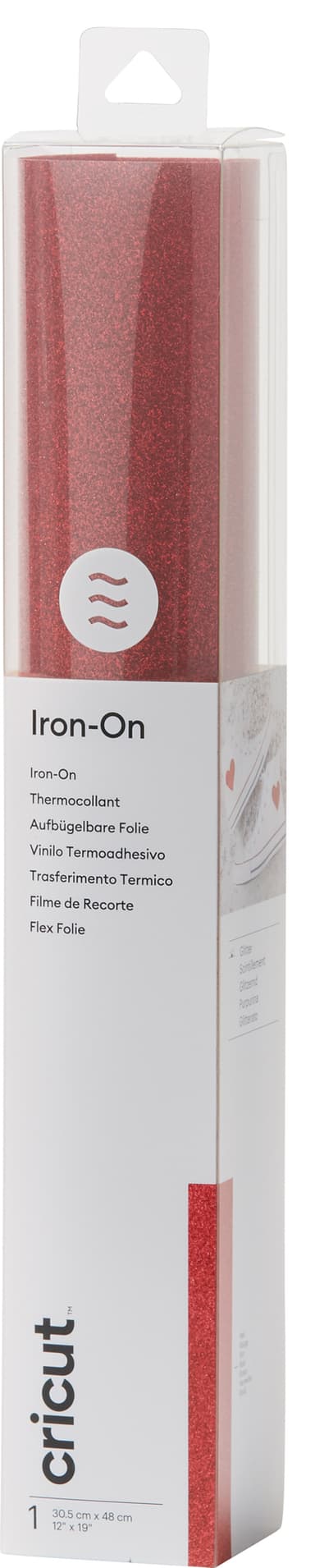 Cricut Iron-On Glitter arkki 30x48 cm (punainen)