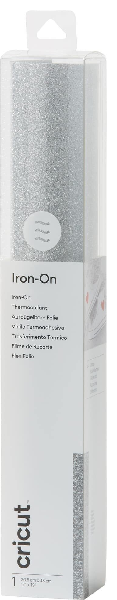 Cricut Iron-On Glitter arkki 30x48 cm (hopea)
