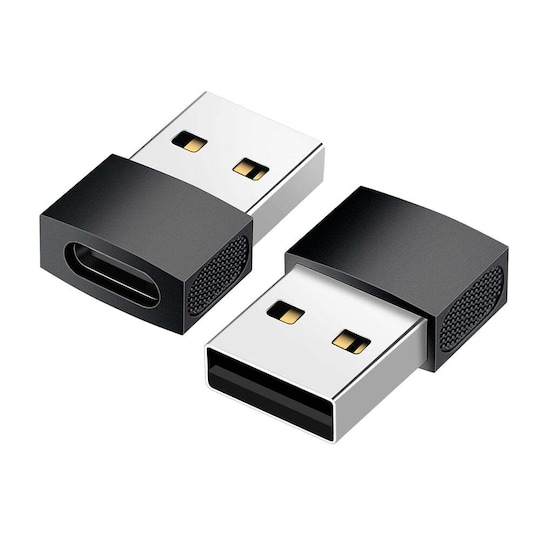 NÖRDIC USB C–OTG USB Mini -sovitin, metallinmusta