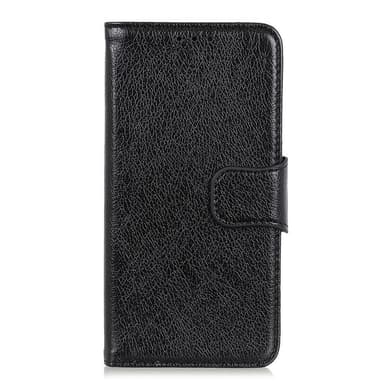 Nappa Texture Split Lompakon Suojus Motorola Moto G22/Moto E32s 4G - Musta