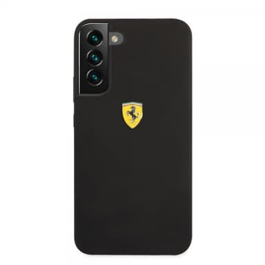 Ferrari Samsung Galaxy S22 Kuori Metal Logo Musta
