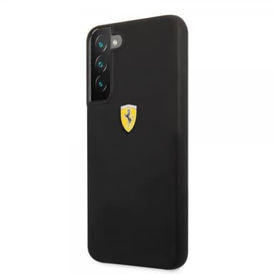 Ferrari Samsung Galaxy S22 Kuori Metal Logo Musta