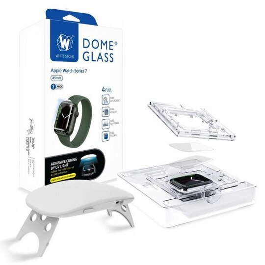 Apple Watch 45mm Näytönsuoja Dome Glass 2-pack