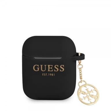 Guess AirPods 1/2 Kuori 4G Charms Musta