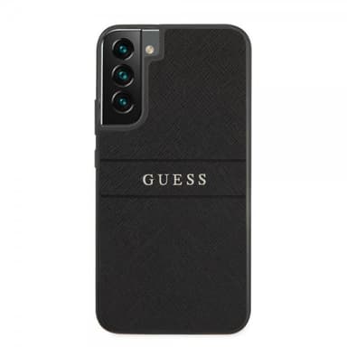 Guess Samsung Galaxy S22 Plus Kuori Saffiano Metal Logo Musta