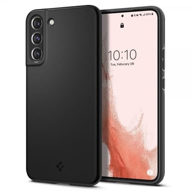 Spigen Samsung Galaxy S22 Kuori Thin Fit Musta