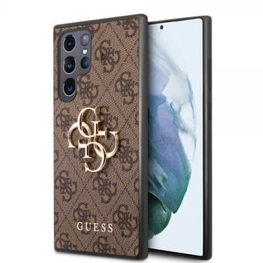 Guess Samsung Galaxy S22 Ultra Kuori 4G Logo Ruskea