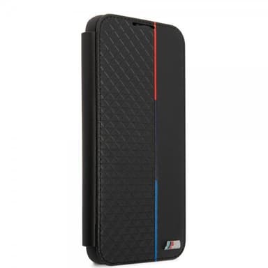 BMW Samsung Galaxy S22 Plus Kotelo Triangle Pattern & Tricolor Stripe Musta