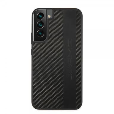 AMG Samsung Galaxy S22 Plus Kuori Leather Stripe Carbon Musta