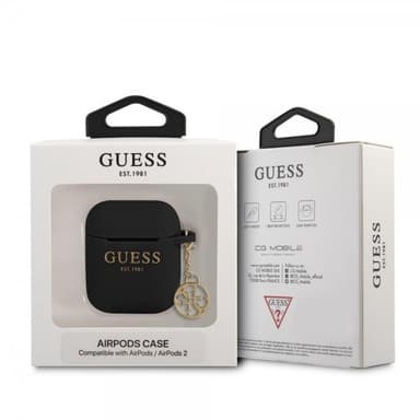 Guess AirPods 1/2 Kuori 4G Charms Musta