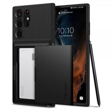 Spigen Samsung Galaxy S22 Ultra Kuori Slim Armor CS Musta