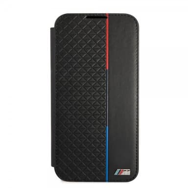 BMW Samsung Galaxy S22 Plus Kotelo Triangle Pattern & Tricolor Stripe Musta