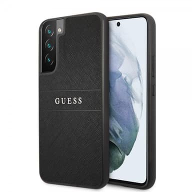 Guess Samsung Galaxy S22 Plus Kuori Saffiano Metal Logo Musta