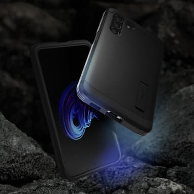 Spigen Samsung Galaxy S21 FE Kuori Tough Armor Musta