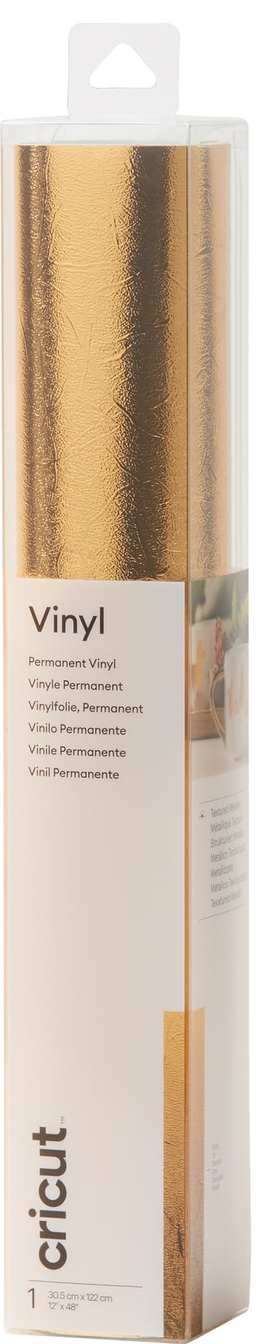 Cricut Premium Permanent Vinyl vinyylirulla (teksturoitu,kultainen)