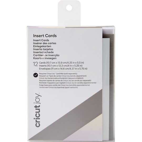 Cricut Joy kortti-insertit A2 12-pack (harmaa/holo)