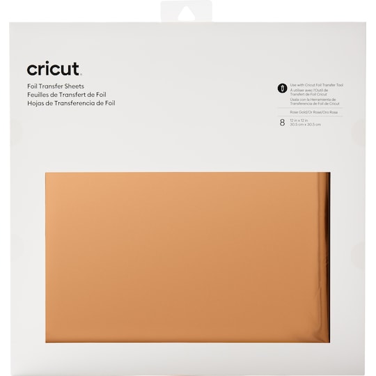 Cricut Transfer Foil Sheets siirtoarkit 30 x30 cm (ruusunkulta)