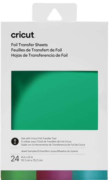 Cricut Transfer Foil Sheets kokeilupakkaus 10x15 cm (jalokivi)