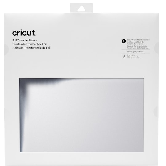 Cricut Transfer Foil Sheets siirtoarkit 30x30 cm (hopea)