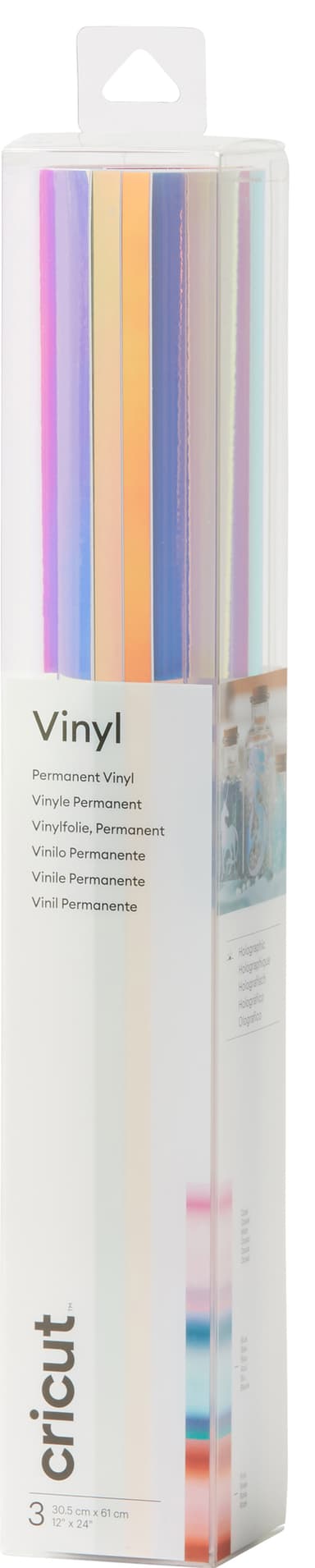 Cricut Holographic Vinyl arkki 30 x 60 cm (yhdistelmäpakkaus)