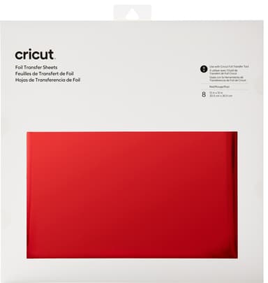 Cricut Transfer Foil Sheets siirtoarkit 30x30 cm (punainen)