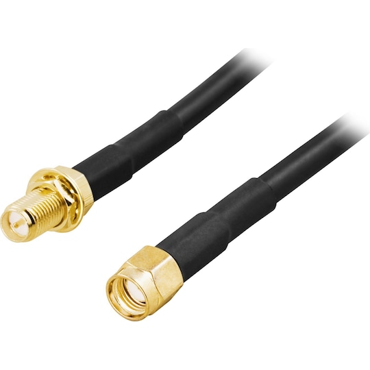 Antenna cable, RP-SMA male, RP-SMA female, 5m , black